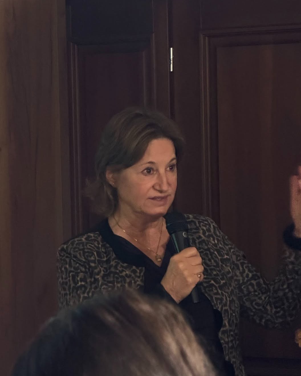 Trauma Support Workshop in Lviv Dr. Manuela Joannou speaking to attendees during a Project Trauma Support workshop in Lviv, Ukraine.